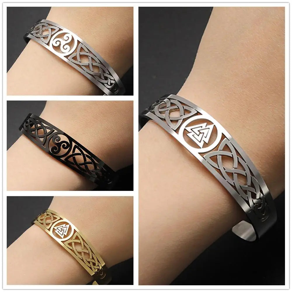 Pulsera vikinga Valknut ajustable 