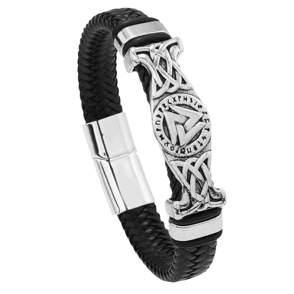 Pulsera Vikinga Valknut para Hombre