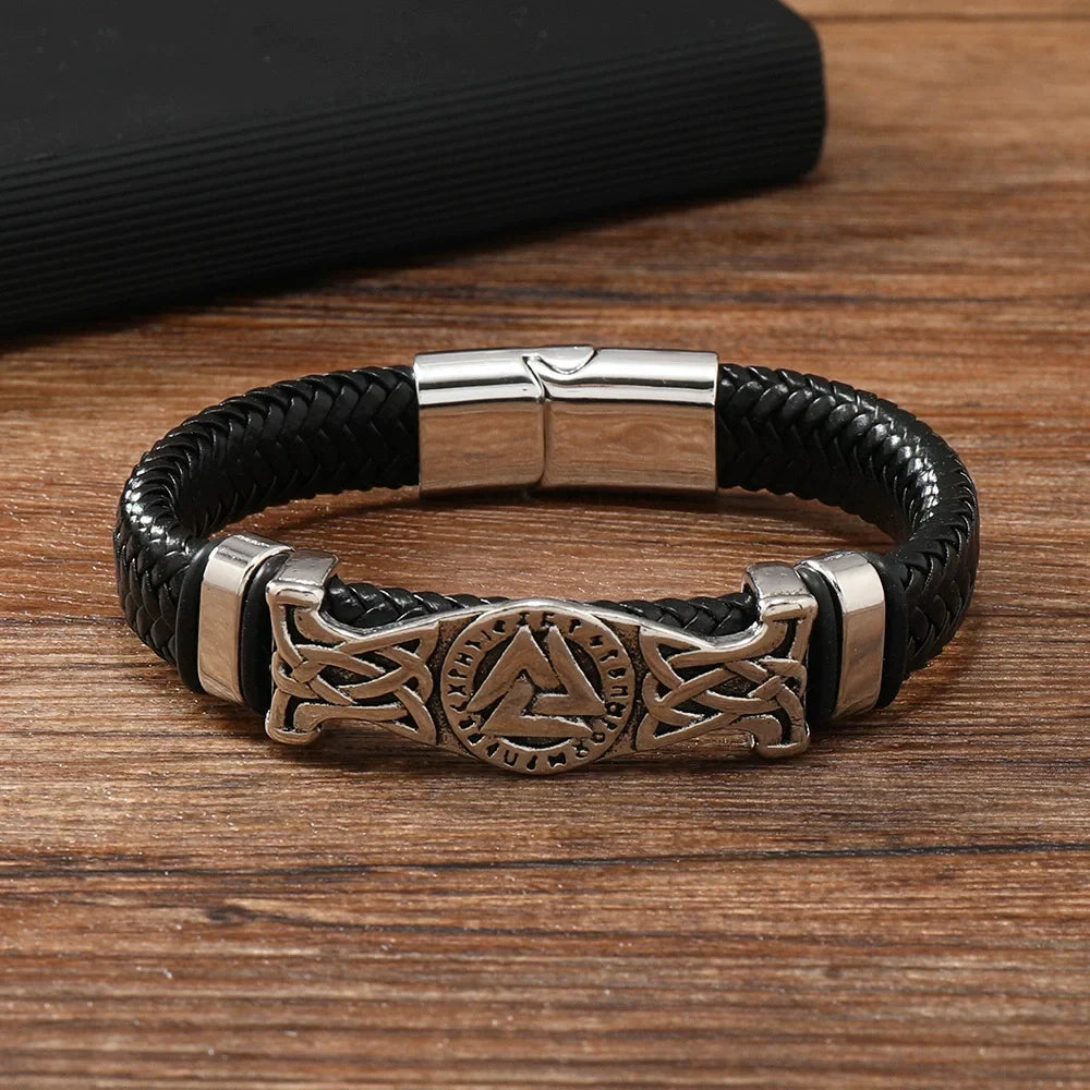 Pulsera Vikinga Valknut para Hombre