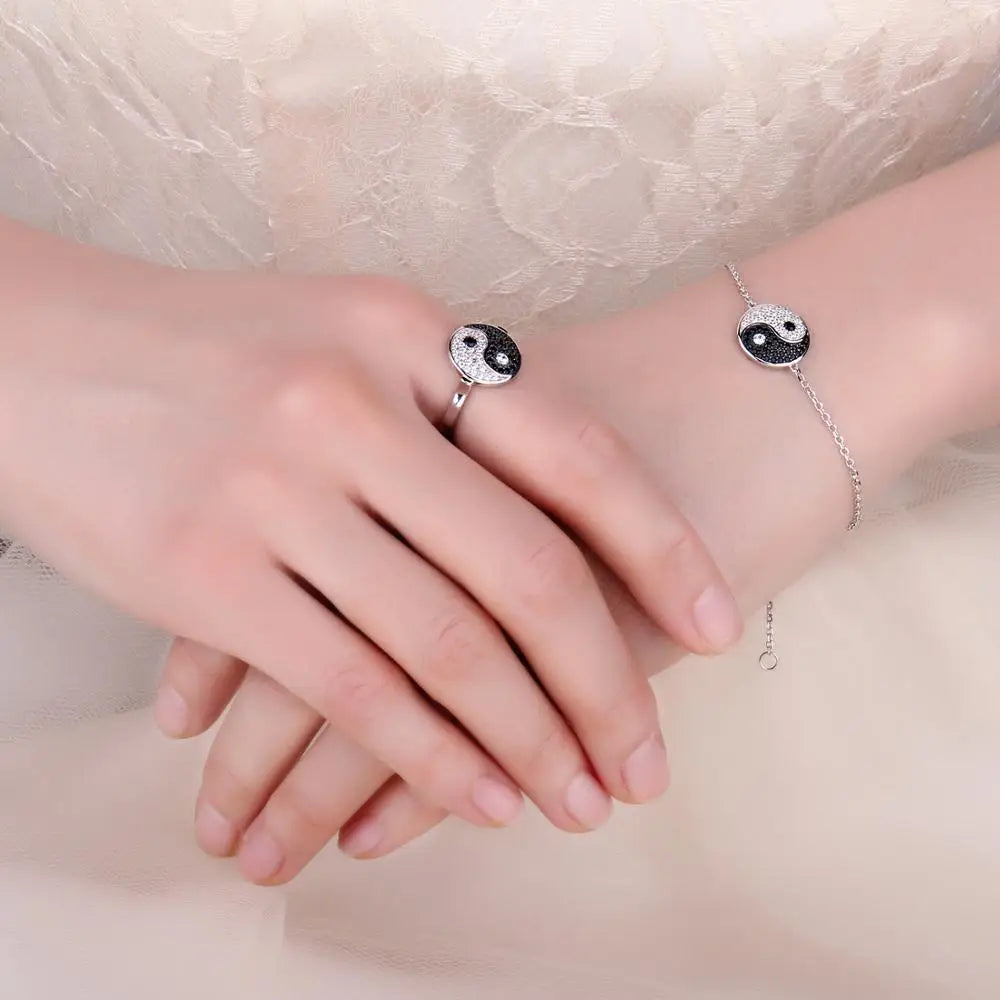 Pulsera Yin Yang con Strass