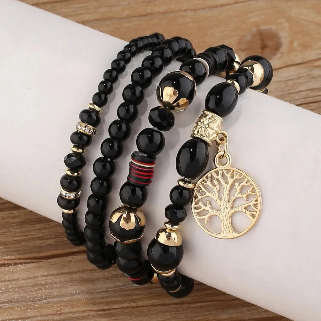 Pulseras con Árbol de la Vida negro