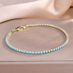 Lote de 3 Pulseras con Tréboles de 4 Hojas en Circonia Azul
