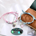 Pulseras para Parejas con Perlas Luminosas Gourmette Flor