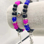 Pulseras para Parejas Guitarra Gourmette Magnética