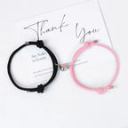Pulseras para Parejas de Amigos Pulsera de Esclava Corazón Magnético 2