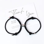 Pulseras para Parejas de Amigos Pulsera de Esclava Corazón Magnético 5