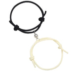 Pulseras para Parejas de Amigos Pulsera de Esclava Corazón Magnético 6
