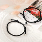 Pulseras para Parejas de Amigos Pulsera de Esclava Corazón Magnético