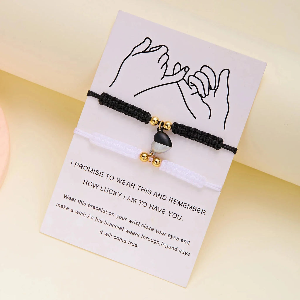 Pulseras para Parejas de Amigos Gourmette Románticas