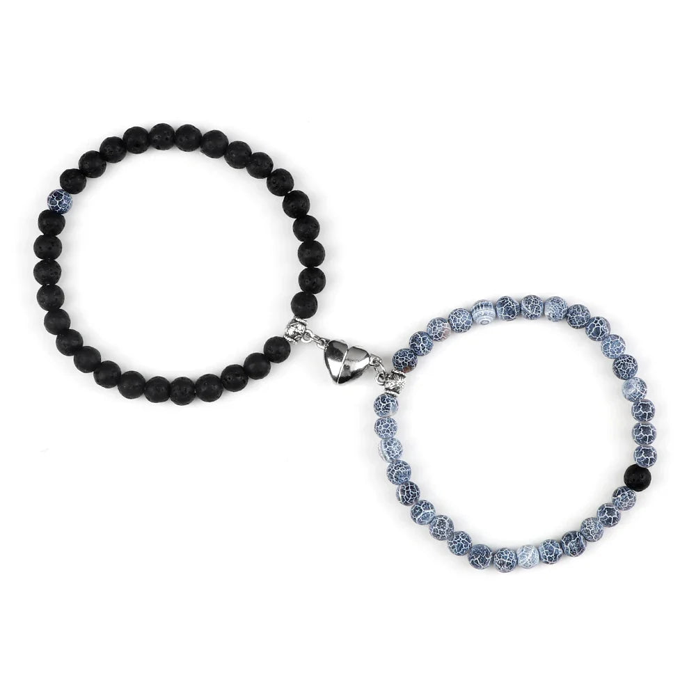 Pulseras Magnéticas de Perlas para Parejas