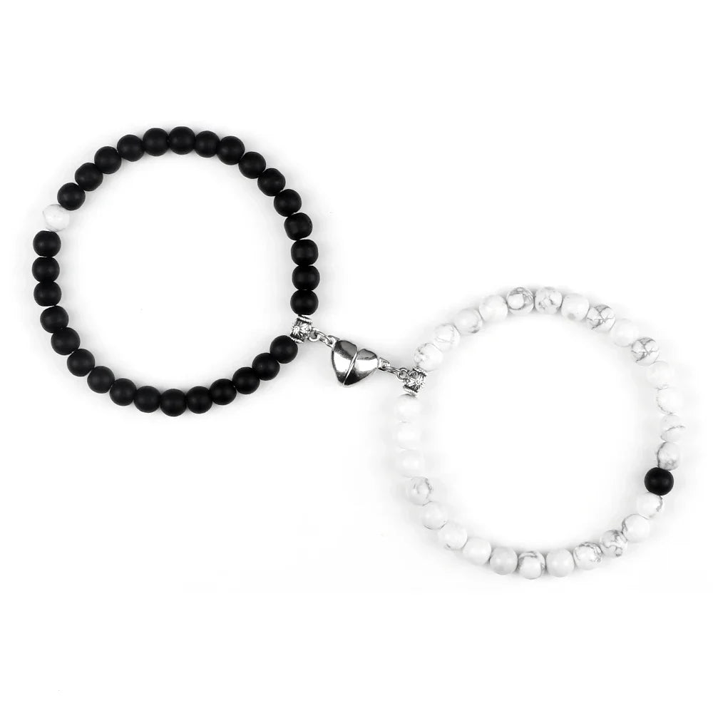 Pulseras Magnéticas de Perlas para Parejas