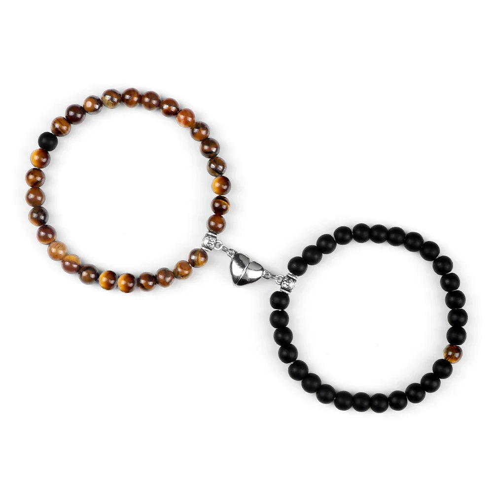 Pulseras Magnéticas de Perlas para Parejas