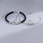 Pulseras para Parejas Románticas de Esclava con Anillos
