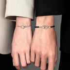 Pulseras para Parejas Románticas de Esclava con Anillos