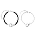Pulseras para Parejas Románticas de Esclava con Anillos 