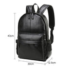 Mochila de Cuero para Hombre Negra