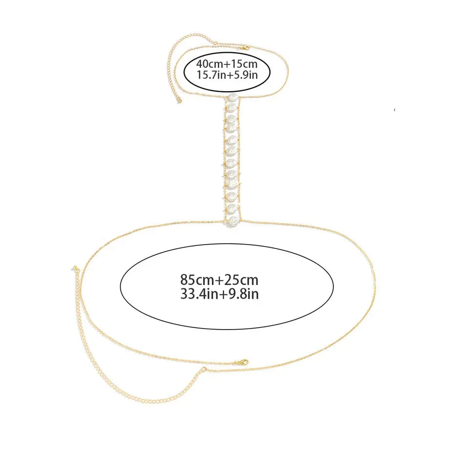 Cadena de Escote para Mujer Collar Joyería de Pecho