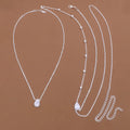 Cadena de Espalda Collar Adorno Dorsal Mujer 7 Perlas plata