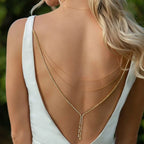 Cadena para la Espalda Collar Adorno Dorsal Mujer oro