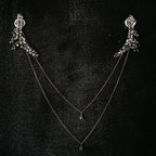 Cadena para la Espalda de Boda Collar Adorno Dorsal Mujer plata