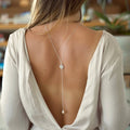 Cadena de Dos Aros Collar Adorno Dorsal Mujer plata
