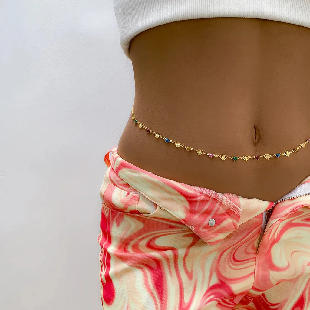Cadena de Cadera y Adorno de Vientre - Joya de Cintura para Mujer en oro