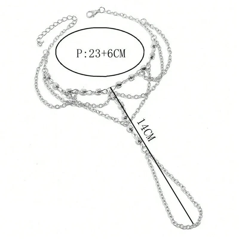 Cadena de Tobillo - Joya de Tobillo Plateada para Mujer