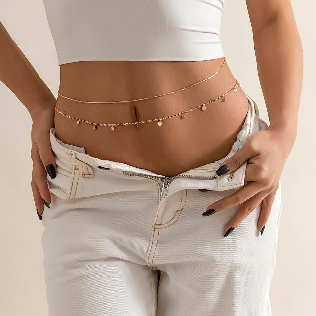 Cadena de Vientre para Mujer Oro & Plata