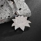 Cadena y Medallón Flor de Loto plata