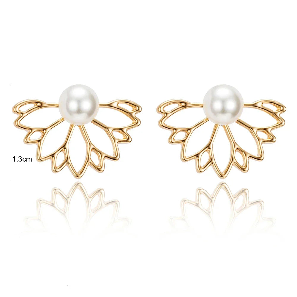 Aretes de Flor de Loto para Mujer