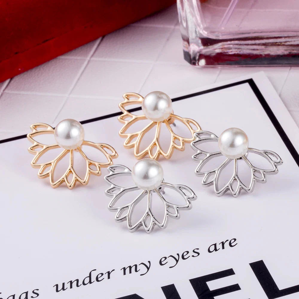 Aretes de Flor de Loto para Mujer