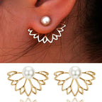Aretes de Flor de Loto para Mujer en Oro