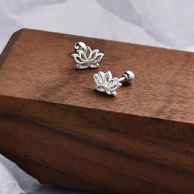 Aretes para Mujer Pendientes Flor de Loto