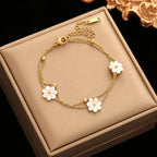 Juego de 3 Joyas Margaritas Blancas