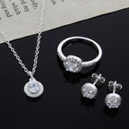 Juego de 3 Joyas de Zircones de Plata