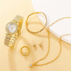 Caja de joyas con 5 piezas de strass