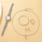 Caja de joyas con 5 piezas de strass