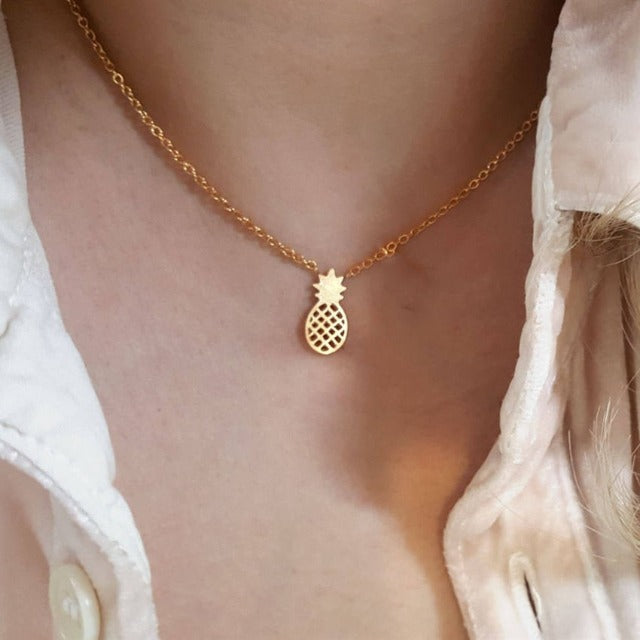 Collar Piña Oro & Plata para Mujer oro