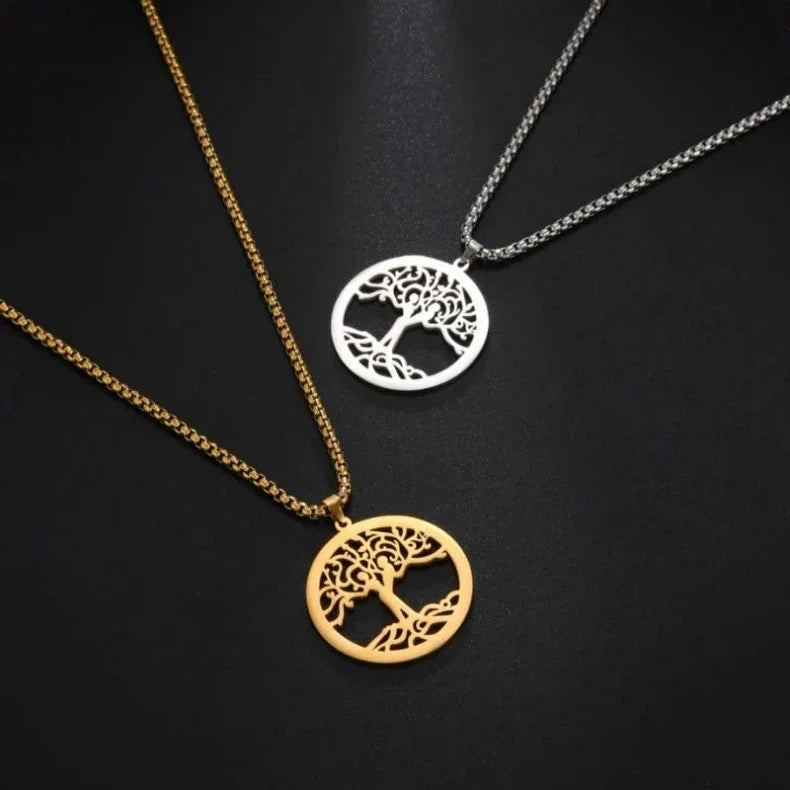 Pulsera Árbol de la Vida Cadena Gourmet Color Plata o Oro