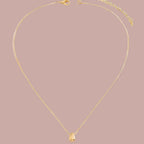 Collar con Colgante Fino en Forma de Gota de Agua oro