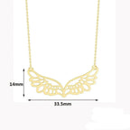 Collar con gran dije de alas de ángel
