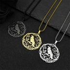 Collar con Colgante de Árbol con Pájaro dorado