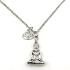 Collar con Colgante de Buda y Flor de Loto