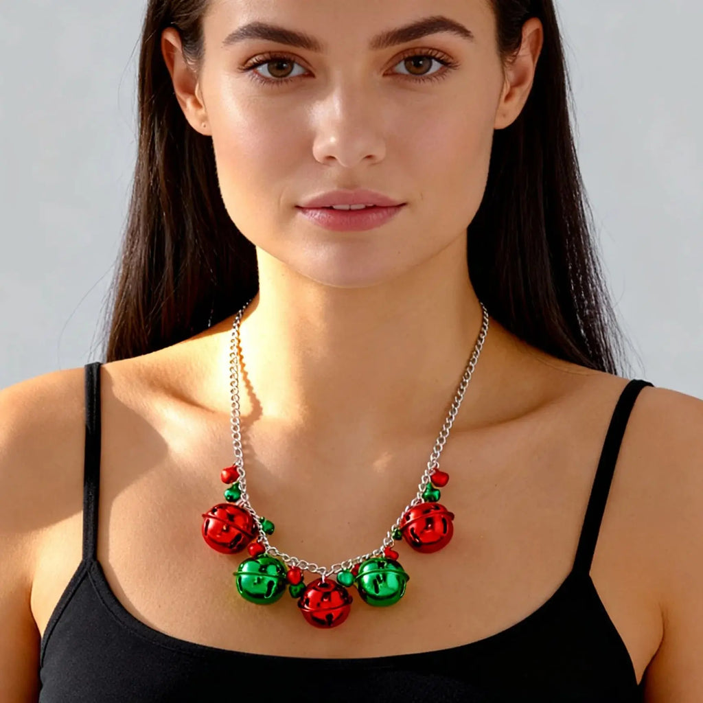 Collar con Colgante de Bolas de Navidad