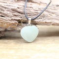 Collar con Colgante de Corazón en Piedra Ágata