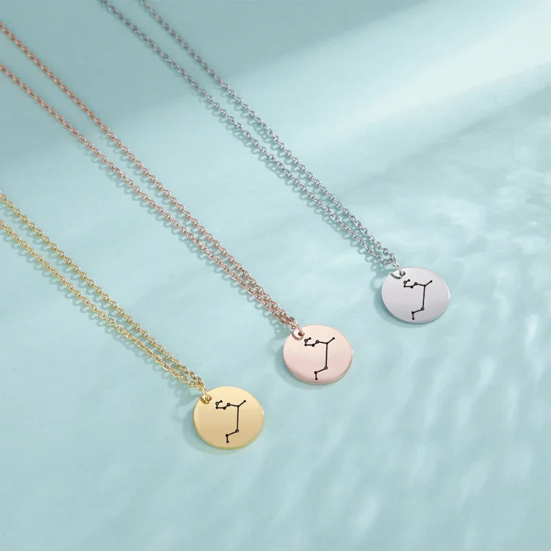 Collar con Colgante de Constelación Signo del Zodiaco