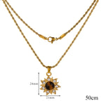 Collar con Colgante de Protección Ojo de Tigre para Mujer D