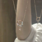 Collar con Colgante de Piedra de Luna y Estrellas 2