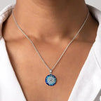 Collar con Colgante de Circonia para Protección contra el Mal de Ojo