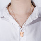 Collar con Colgante de Sobre de oro rosa